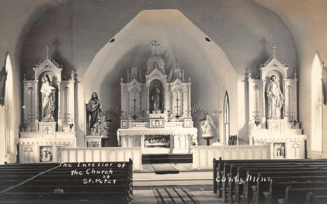 Interior, Church of St. Peter, Canby Minnesota, 1910's