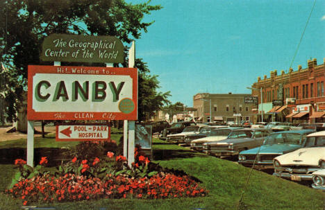 Street scene, Canby Minnesota, 1960's