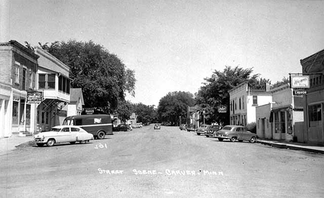 Street scene, Carver Minnesota, 1951