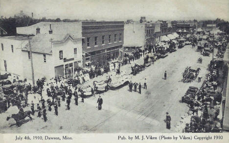 Independence Day Parade, Clarkfield Minnesota, 1910