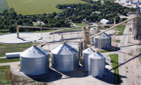 New grain elevators, Clarksfield Minnesota, 2015