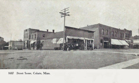 Street scene, Cokato Minnesota, 1907