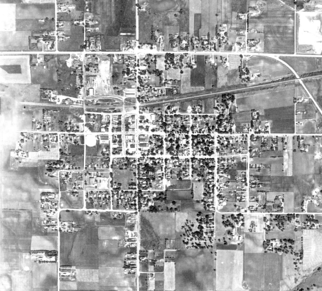 Aerial view, Cokato Minnesota, 1940
