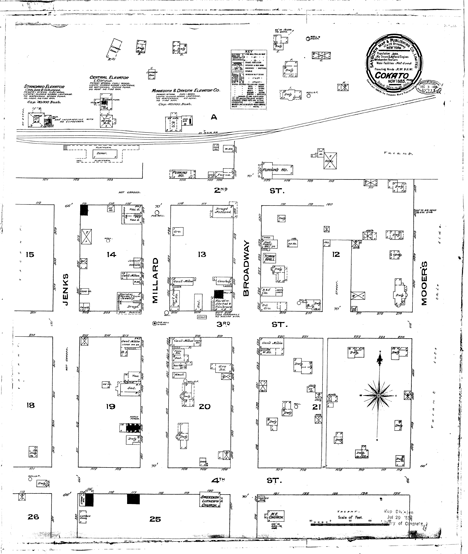 Sanborn Insurance Map, Cokato Minnesota, 1885