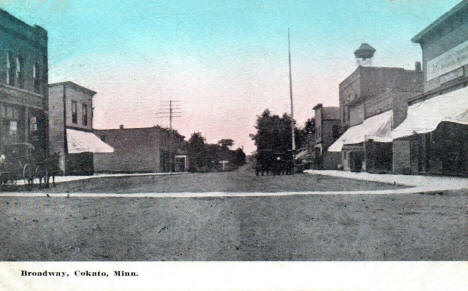 Broadway, Cokato Minnesota, 1911