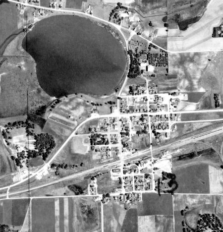 Aerial photo, Cologne Minnesota, 1951