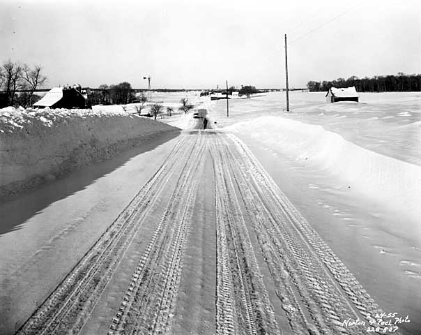 Highway 212 near Cologne, Carver County Minnesota, 1955
