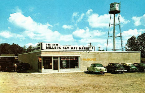 Miller's Sav-Way Market, Cook Minnesota, late 1950's
