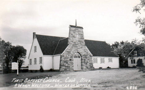 First Baptist Church, Cook Minnesota, 1950's