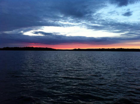 Sunset on Lake Vermilion near Cook Minnesota, 2013