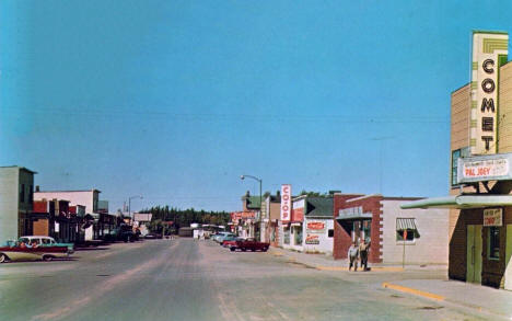 Street scene, Cook Minnesota, late 1950's