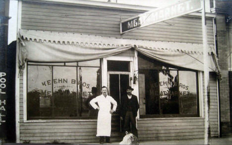 Keehn Bros. Meat Market, Cottonwood Minnesota, 1910's