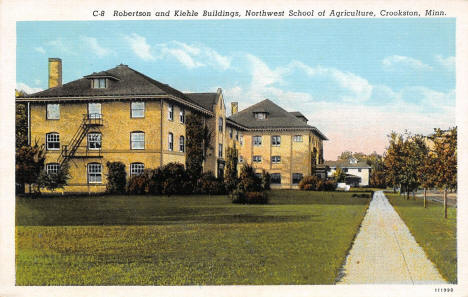 Robertson and Kiehle Buildings, Northwest School of Agriculture, Crookston Minnesota, 1927