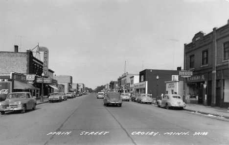 Main Street, Crosby Minnesota, 1940's