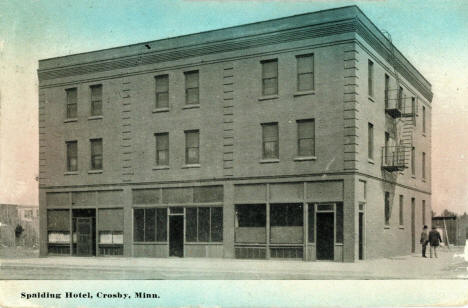 Spalding Hotel, Crosby Minnesota, 1910's