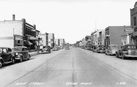 Main Street, Crosby Minnesota, 1940's