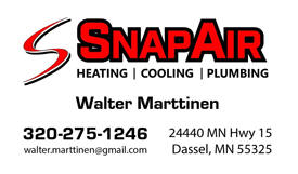 Snapair Heating Cooling Plumbing, Dassel Minnesota