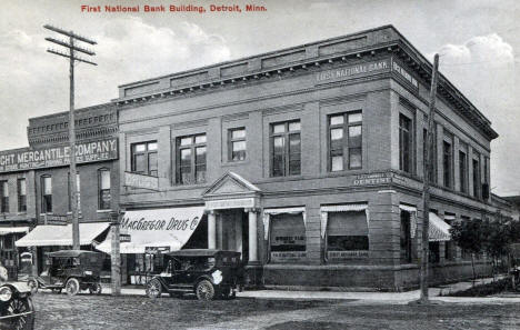 First National Bank Building, Detroit Minnesota, 1910