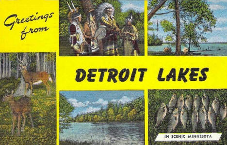 Greetings from Detroit Lakes Minnesota, 1940's