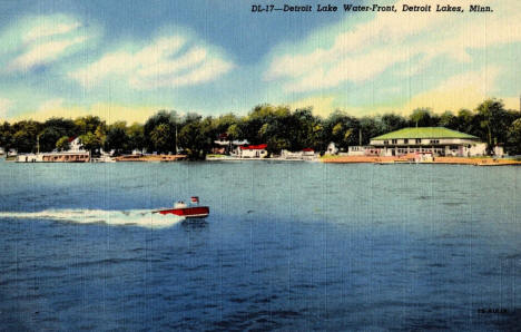Detroit Lake Waterfront, Detroit Lakes Minnesota, 1947