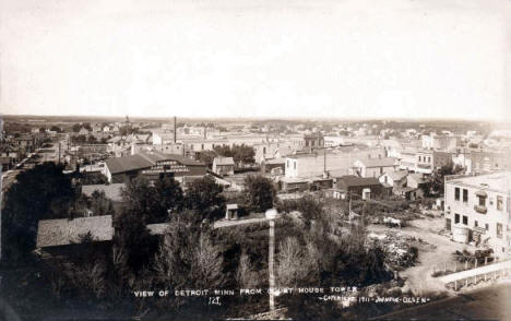 View from the Court House Tower, Detroit Minnesota, 1911