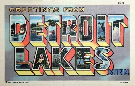 Greetings from Detroit Lakes Minnesota, 1948