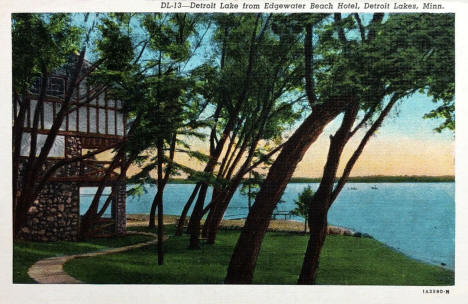 Edgewater Beach Hotel, Detroit Lakes Minnesota, 1931