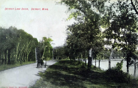 Detroit Lake Drive, Detroit Minnesota, 1908