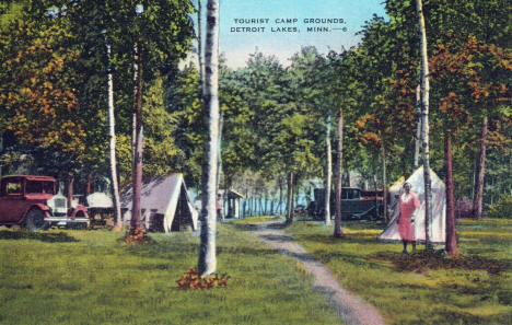 Tourist Camp Grounds, Detroit Lakes Minnesota, 1930's