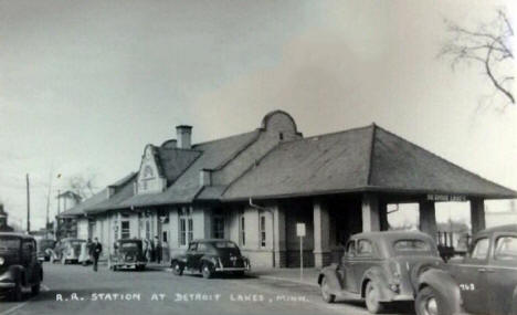 Railroad Station at Detroit Lakes Minnesota, 1940's