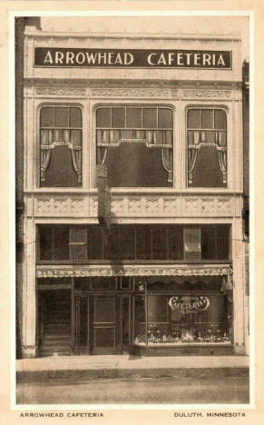 Arrowhead Cafeteria and Grill, 219 W Superior Street, Duluth Minnesota, 1920's