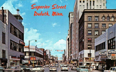 Superior Street, Duluth Minnesota, 1950's