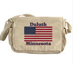 Duluth Minnesota US Flag Messenger Bag