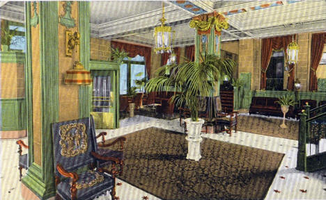 Lobby of the Hotel Holland, Duluth Minnesota, 1907