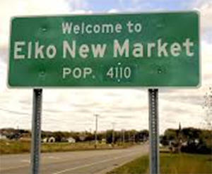 Elko New Market population sign