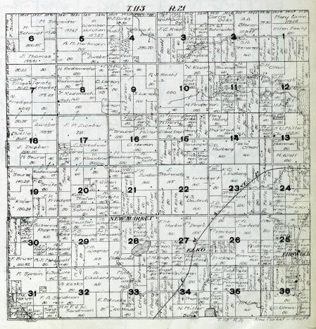 Plat map, New Market Township, Scott County, Minnesota, 1916