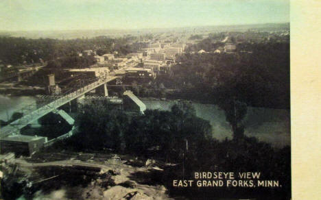 Birds eye view, East Grand Forks Minnesota, 1909