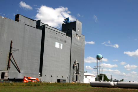 Grain elevator and water tower, Echo Minnesota, 2018