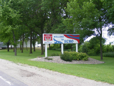 Welcome sign, Echo Minnesota, 2011