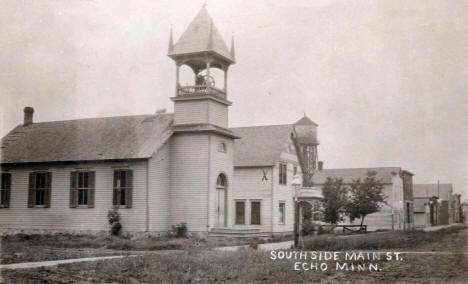 South side of Main Street, Echo Minnesota, 1909