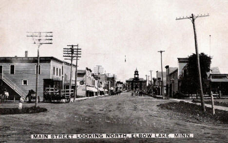Main Street looking north, Elbow Lake Minnesota, 1908