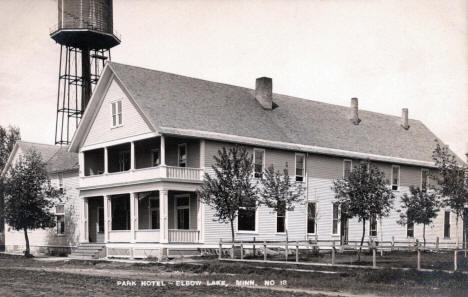 Park Hotel, Elbow Lake Minnesota, 1910's