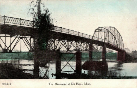 Mississippi River Bridge, Elk River Minnesota, 1909
