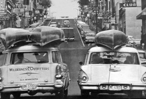 Street scene, Ely Minnesota, late 1950's