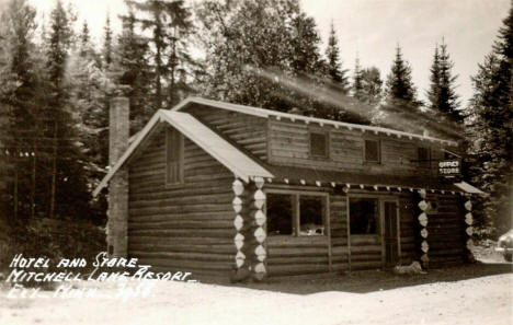 Hotel and Store, Mitchell Lake Resort, Ely Minnesota, 1940's