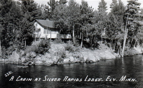 Cabin at Silver Rapids Lodge, Ely Minnesota, 1953