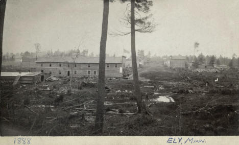 Early town view, Ely, Minnesota, 1888