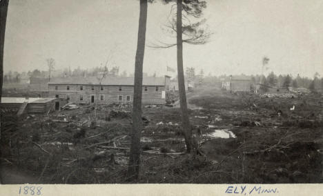 Early town view, Ely, Minnesota, 1888