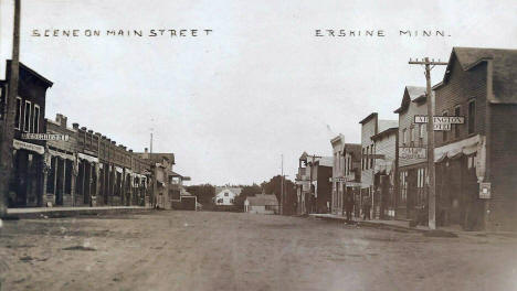 Main Street, Erskine Minnesota, 1911