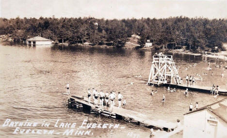 Bathing in Lake Eveleth, Eveleth Minnesota, 1941